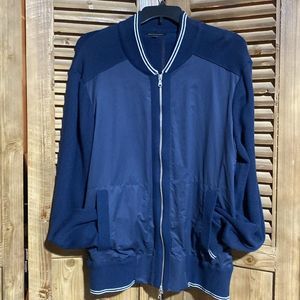 Banana Republic Men’s old school Vintage Preppy Navy zip-up sweater Jacket XL